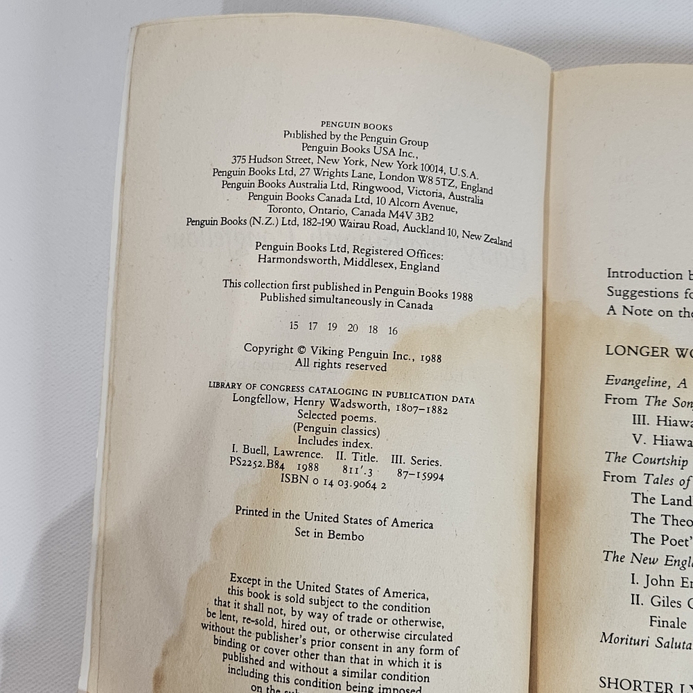 Henry Wadsworth Longfellow Selected Poems Penguin Classic Paperback - Picture 3 of 4